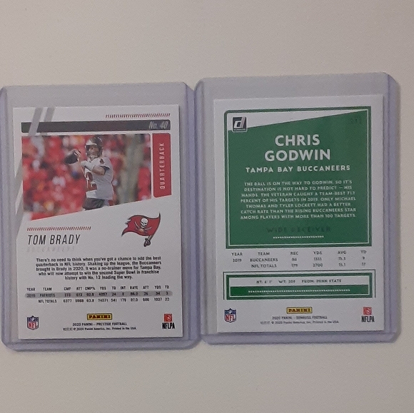 TOM BRADY / GODWIN FOOTBALL CARDS - Picture 2 of 6